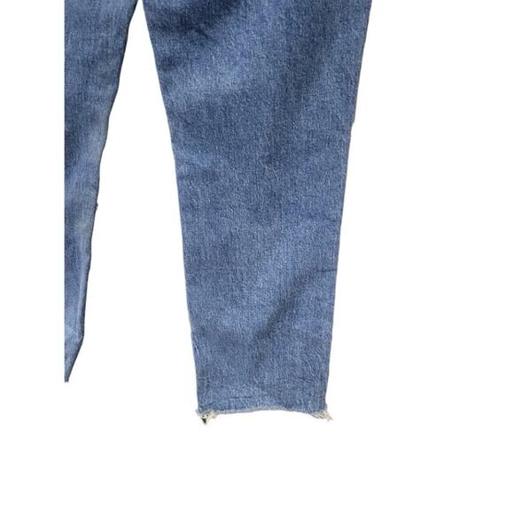 TOPSHOP Women's‎ Straight Leg Jeans Size 32 Raw Hem High Rise - Picture 8 of 9